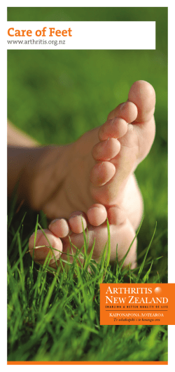 Care of Feet - Arthritis New Zealand