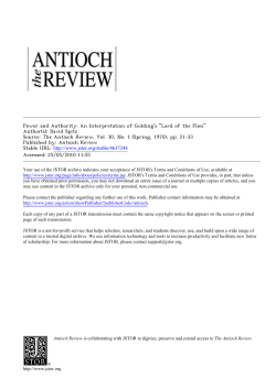 Power and Authority: An Interpretation of Golding`s "Lord of the Flies"