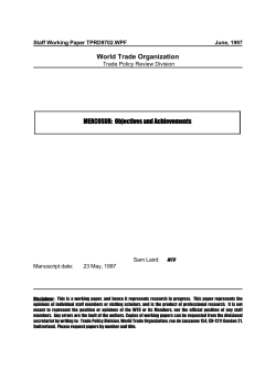 - World Trade Organization