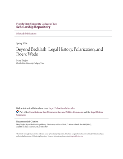 Beyond Backlash: Legal History, Polarization, and Roe v. Wade