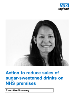 Action to reduce sales of sugar-sweetened drinks on