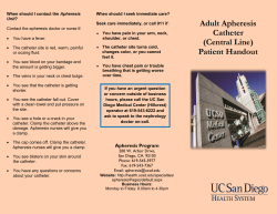 Adult Apheresis Catheter (Central Line)