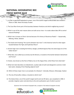 Questions about fresh water (lakes, rivers, etc