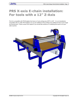 Installing the X-axis E-chain with a 12&rdquo; Z-axis