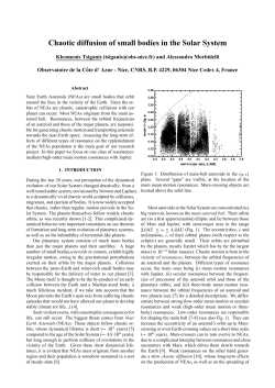 Chaotic diffusion of small bodies in the Solar System