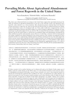 Prevailing Myths About Agricultural Abandonment and Forest