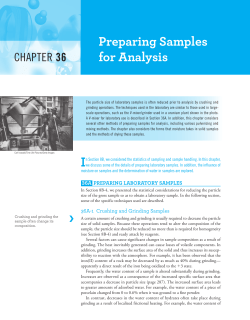 Preparing Samples for Analysis