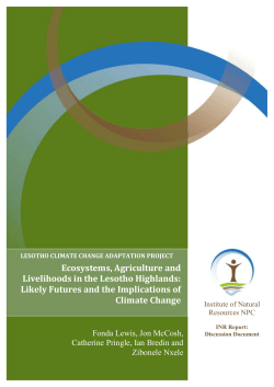 lesotho climate change adaptation project