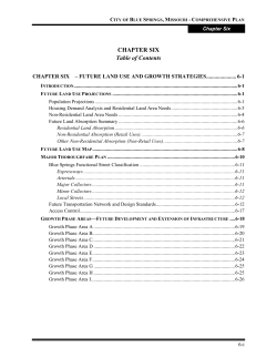 CHAPTER SIX Table of Contents