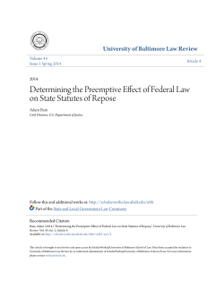 Determining the Preemptive Effect of Federal Law