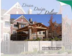 Friendship Senior Options Annual Report Fiscal Year 2012
