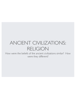 ancient civilizations: religion