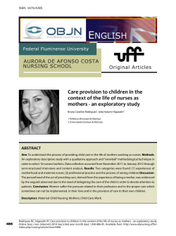 Care provision to children in the context of the life of nurses as