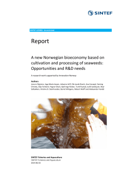 A new Norwegian bioeconomy based on