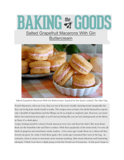 Salted Grapefruit Macarons With Gin Buttercream