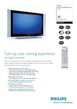 26PF5320/28 Philips Flat TV with Digital Crystal Clear