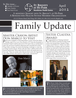 Sister Claudia Award Master Crayon Artist Don Marco to Visit
