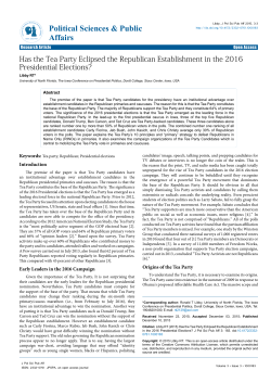 Has the Tea Party Eclipsed the Republican - e