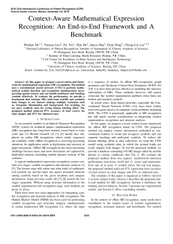 Context-Aware Mathematical Expression Recognition: An End
