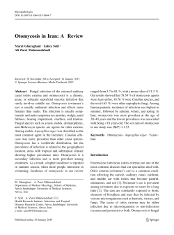 Otomycosis in Iran: A Review