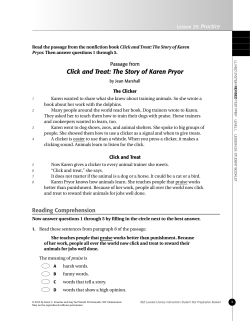 Click and Treat: The Story of Karen Pryor