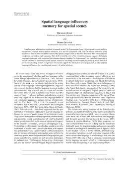 Spatial language influences memory for spatial scenes