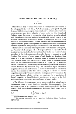 SOME MEANS OF CONVEX BODIESO