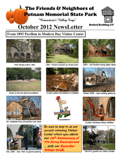 October 2012 NewsLetter - Putnam Memorial State Park