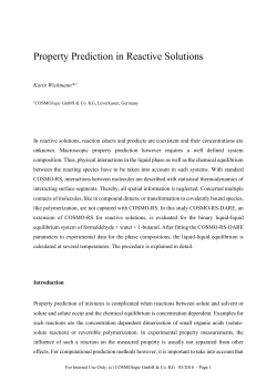 Property Prediction in Reactive Solutions