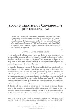Second Treatise of Government