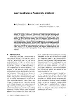 Low-Cost Micro-Assembly Machine