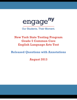 Grade 5 ELA Annotated 2013 State Test Questions