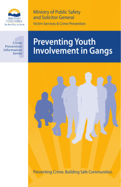 Preventing Youth Involvement in Gangs