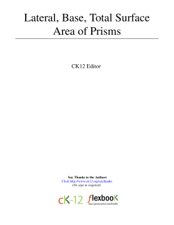 Lateral, Base, Total Surface Area of Prisms