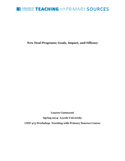 New Deal Programs: Goals, Impact, and Efficacy