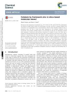 Catalysis by framework zinc in silica