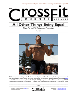 All Other Things Being Equal