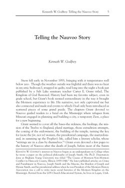 Telling the Nauvoo Story - Mormon Historic Sites Foundation