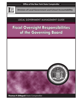 Fiscal Oversight Responsibilities of the Governing Board