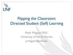 Flipping the Classroom:Directed Student (Self)