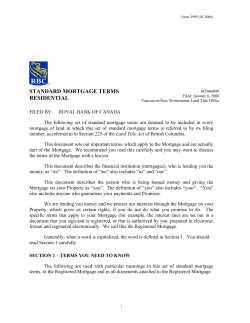 standard mortgage terms