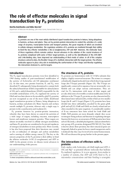 The role of effector molecules in signal transduction by PII proteins