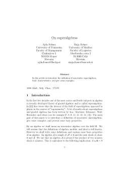 On superalgebras