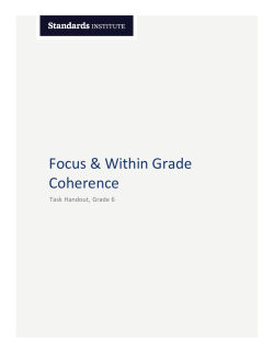 Task Handout - Standards Institute