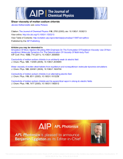 Shear viscosity of molten sodium chloride