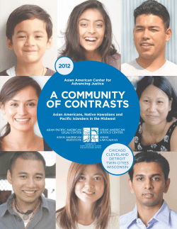 A Community of ContrAsts - Asian Americans Advancing Justice