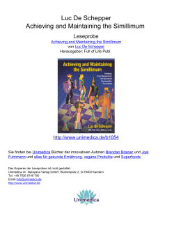 Luc De Schepper Achieving and Maintaining the