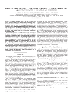 classification of australian clastic coastal depositional environments