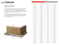 OUTDOOR UNITS ELEMENT Sizing the wood framing You must