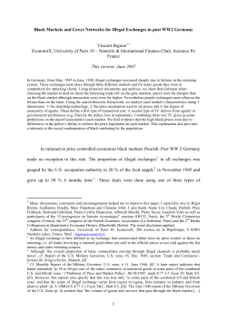 Black Markets and Greys Networks for Illegal Exchanges in post